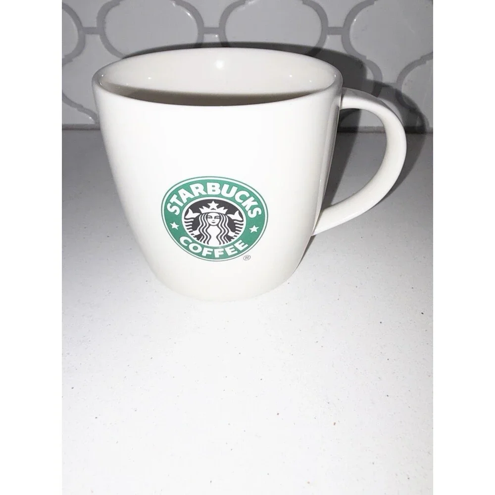 Starbucks 2016 Green Mermaid Logo Coffee Cup Mug White 14 oz Large